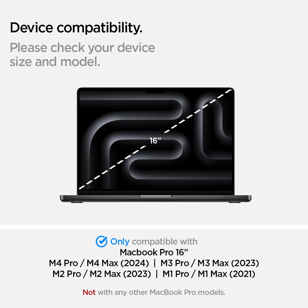 Spigen Tempered Glass Screen Protector [GlasTR Slim] Designed for MacBook Pro 16 inch (M4 Pro / M4 Pro Max / M3 series / M2 series / M1 series)