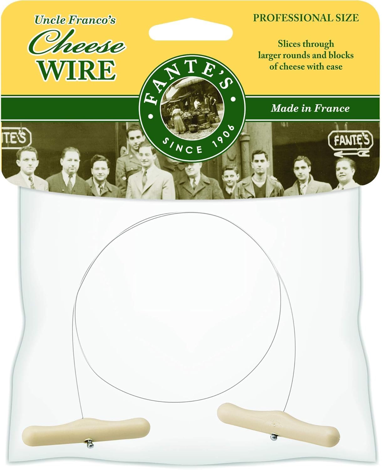 Fantes Cheese Wire, Made in France, Stainless Steel, 31.5-Inches Long, The Italian Market Original since 1906