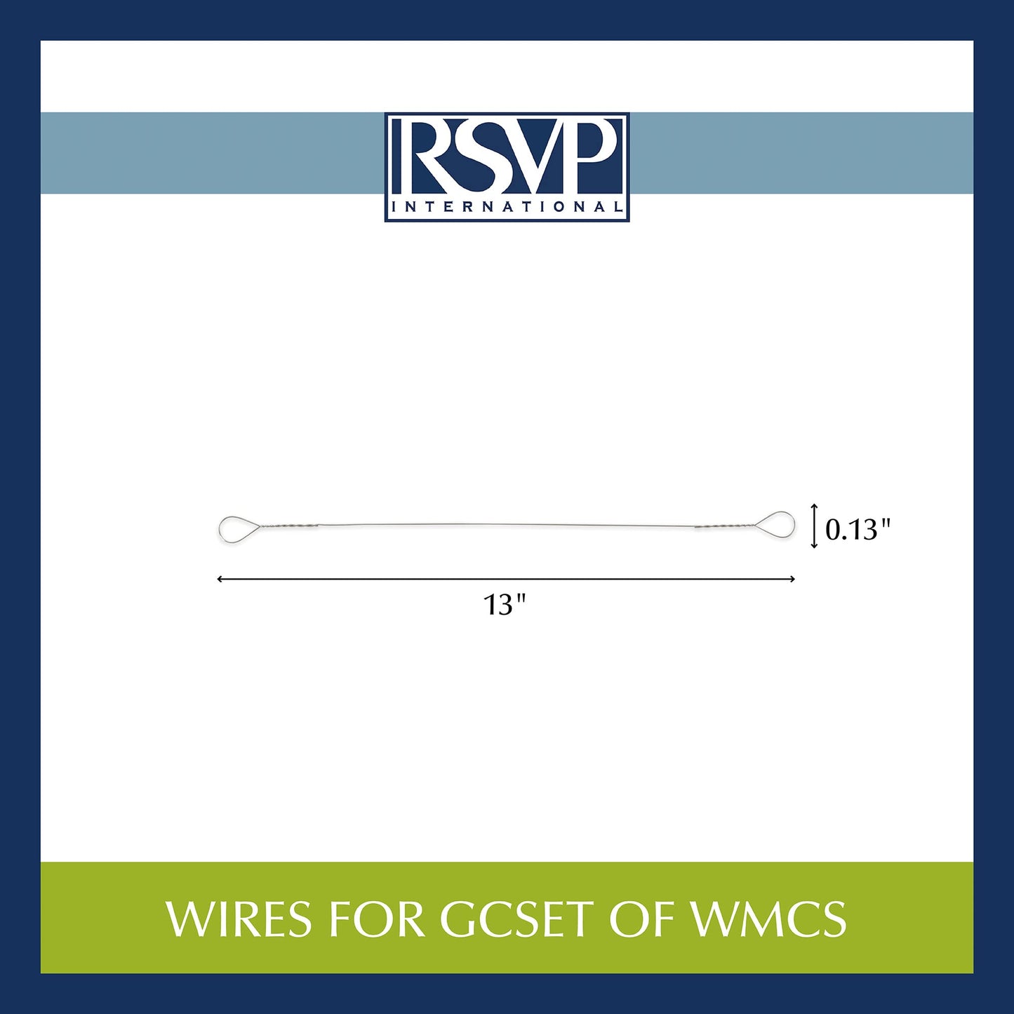 RSVP International Cheese Slicer Cut Cheese, Meats & Other Appetizers, 6x13", Replacement Wires for Green and White Marble