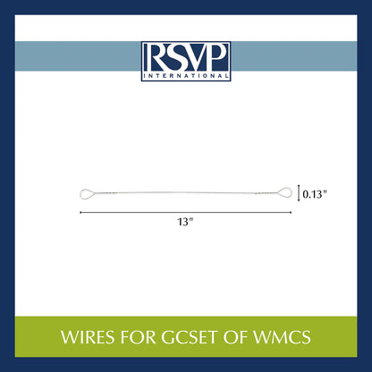 RSVP International Cheese Slicer Cut Cheese, Meats & Other Appetizers, 6x13", Replacement Wires for Green and White Marble