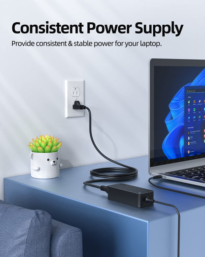 USB C Fast Charger Fit for Lenovo Laptop, Thinkpad, Yoga, Chromebook, Universal AC Adapter, 65W 45W (UL Safety Certified)