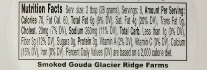 Glacier Ridge Farms Smoked Gouda Gourmet Spreadable Cheese 8oz (One Cup)