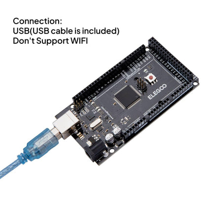 ELEGOO MEGA R3 Board ATmega 2560 + USB Cable Compatible with Arduino IDE Projects RoHS Compliant