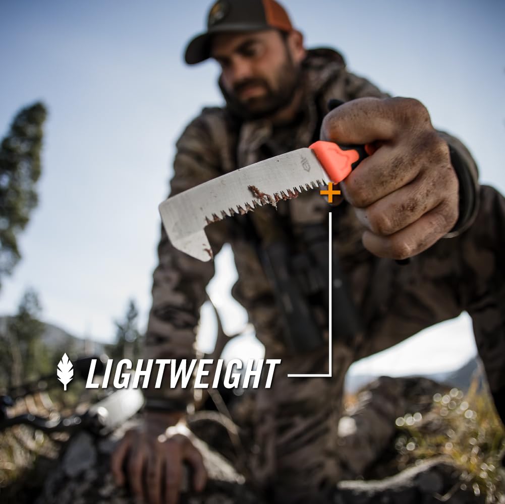 Gerber Gear Vital Pack Compact Saw, Stainless Steel Sawtooth Blade for Camping, Hunting and Hiking with Sheath