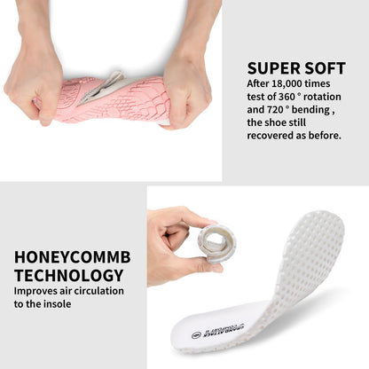 Grand Attack Barefoot Shoes Women,Wide Toe Box Minimalist Zero Drop Walking Shoes Lightweight Cross Training Trail Running Wrestling Weightlifting Fitness Gym Sneakers White Pink Size 8.5