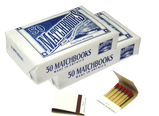 D.D. Bean & Sons Matchbooks, 50 Packs of 20 Matches, Classic White, Made in USA, 2, 2 Pack