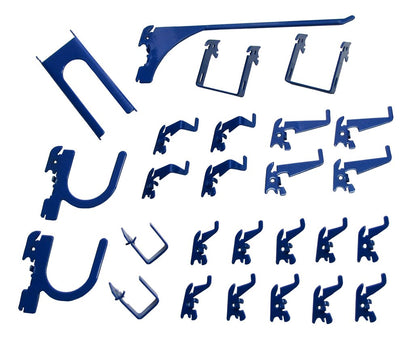 Wall Control KT-200-DLX Blue Slotted Metal Pegboard Hook Kit for Storage & Organization – Deluxe Assortment, 50 lbs Capacity, Made in USA