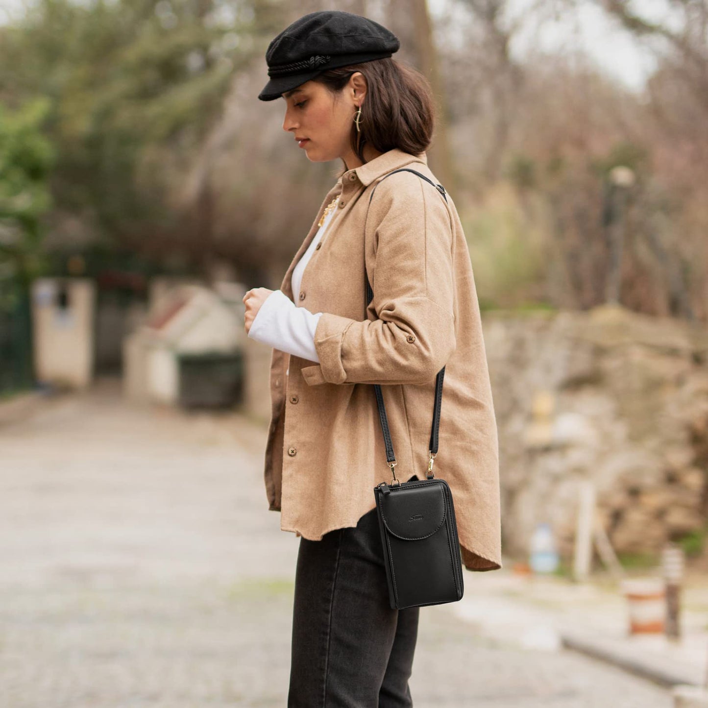 S-ZONE Small Crossbody Bags for Women Cell Phone Purse RFID Blocking Wallet Purses with Credit Card Slots