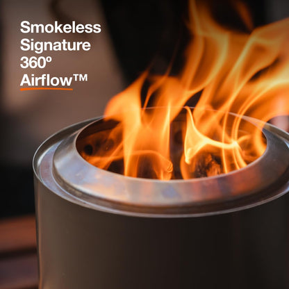 Solo Stove Mesa XL, 7 Inch Tabletop Fire Pit with Stand - Smokeless, Stainless Steel Fire Pit for Camping, Outdoor & Patio- Wood Burning or Pellet Fueled Portable Bonfire, 2.3lbs, Gunmetal