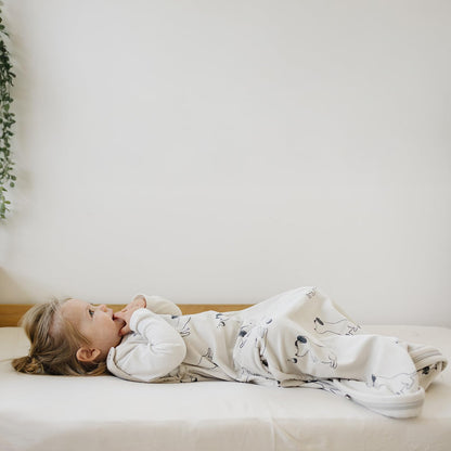 Woolino 4 Season Sleep Sack - Ultimate Merino Wool Sleeping Bag - Two-Way Zipper Adjustable Universal Size Sleep Sack for Baby (2-24 Months) - Puppy