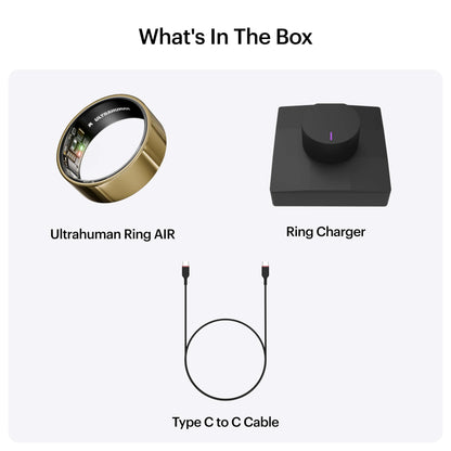 ULTRAHUMAN Ring AIR-Smart Ring Health Tracker, Size First Sizing Kit,Sleep Tracker,Smart Ring for Men/Women,Fitness Tracker (Made in India, Bionic Gold, 7)