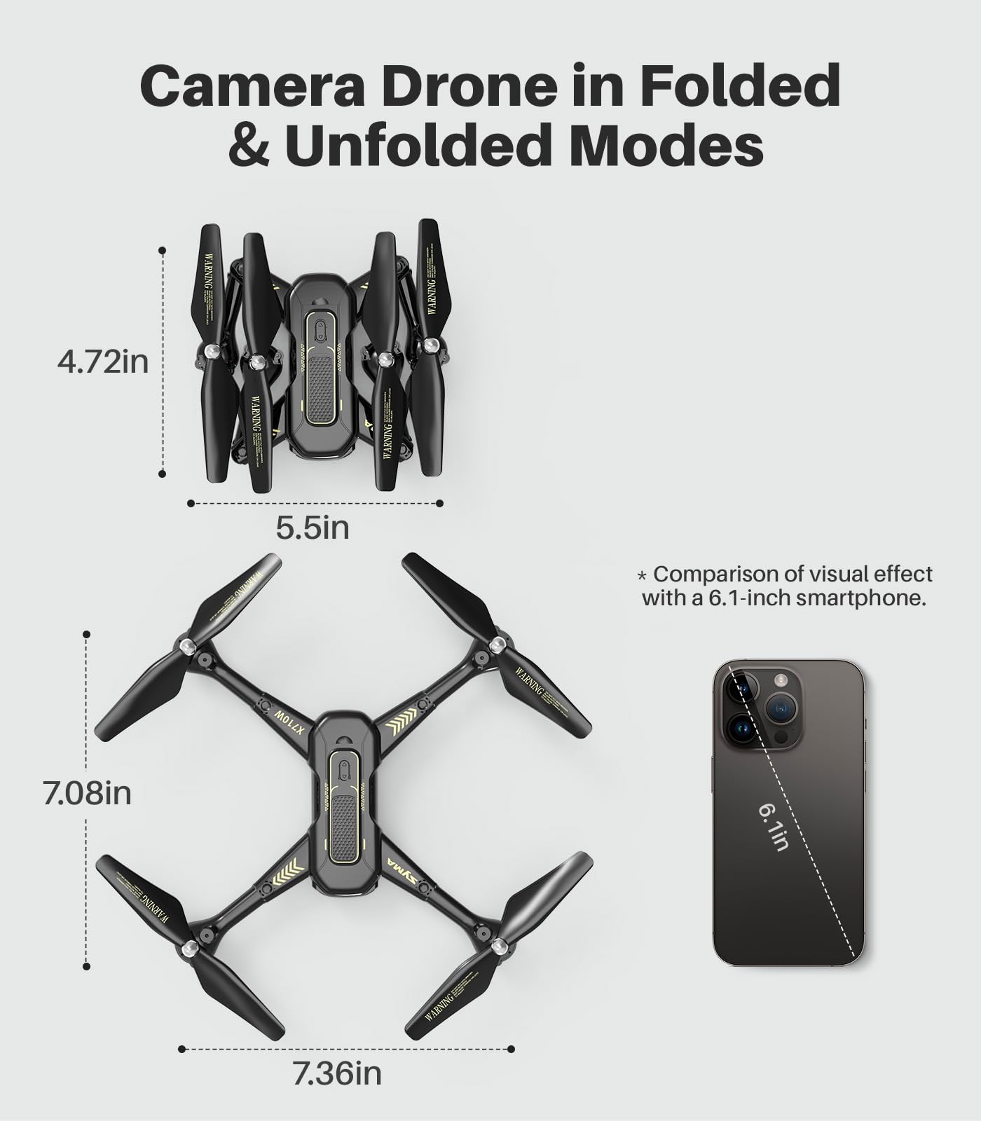 SYMA Drone with Camera for Adults, X710W FPV HD 1080P Camera Drone for Beginners, Foldable Quadcopter Toys Gifts with Optical Flow Positioning, Tap Fly, Headless Mode, 24Mins Long Flight Time