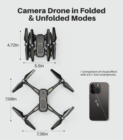 SYMA Drone with Camera for Adults, X710W FPV HD 1080P Camera Drone for Beginners, Foldable Quadcopter Toys Gifts with Optical Flow Positioning, Tap Fly, Headless Mode, 24Mins Long Flight Time