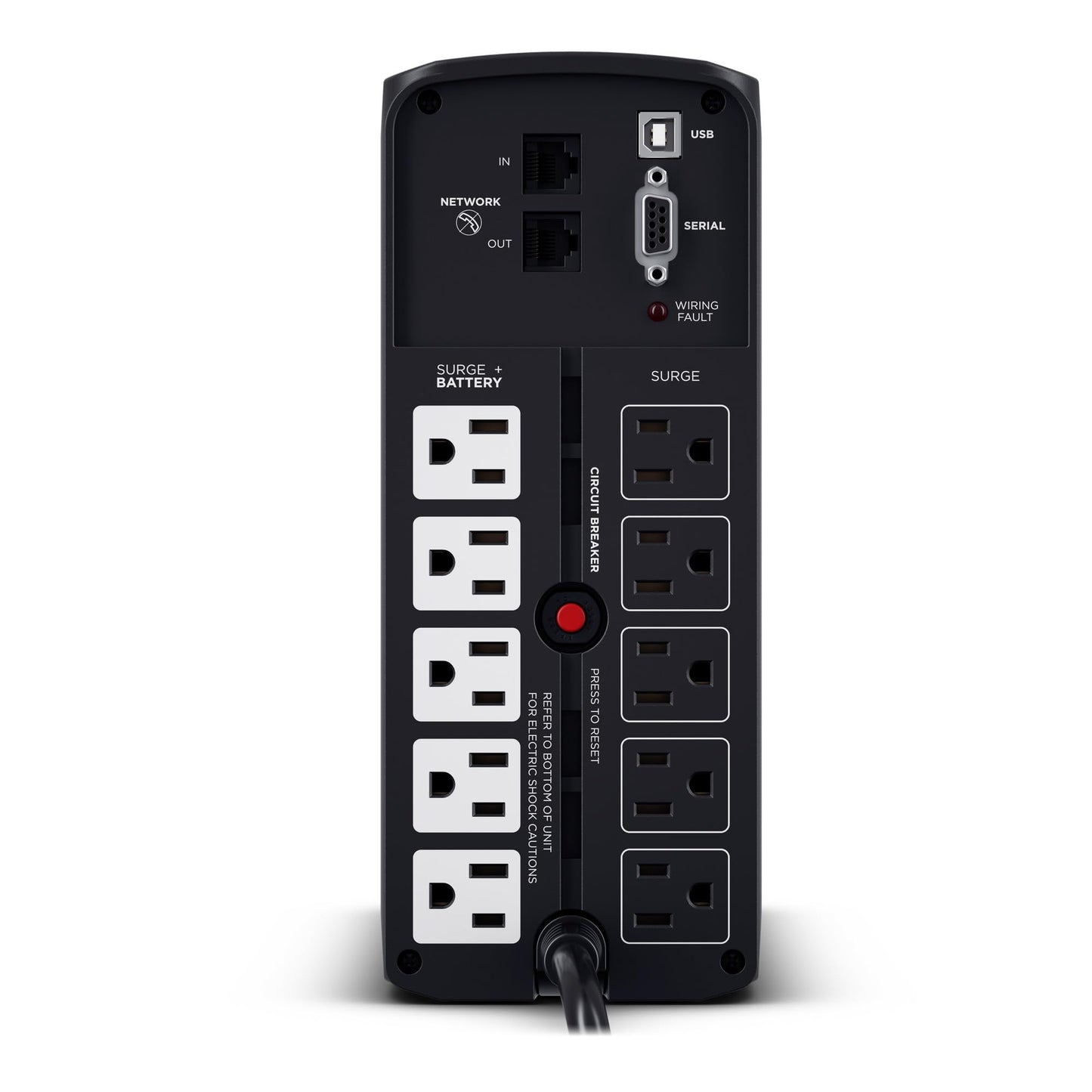 CyberPower CP850PFCLCD PFC Sinewave UPS Battery Backup and Surge Protector, 850VA/510W, 10 Outlets, AVR, Mini-Tower; UL Certified