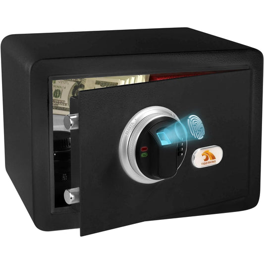TIGERKING Security Fingerprint Biometric Safe Digital Safe for Home, Office- Black