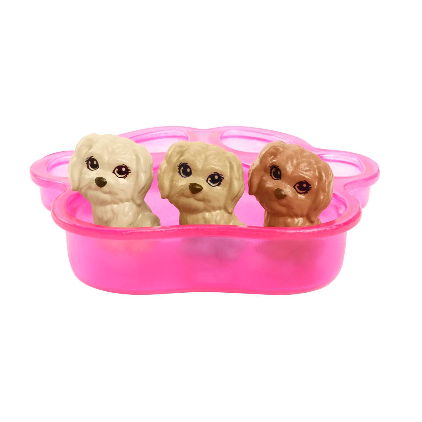 Barbie Doll & Pets Set, Blonde with Mommy Dog, 3 Newborn Puppies with Color-Change Feature & Pet Accessories