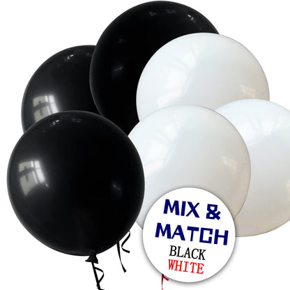 110pcs Black Balloon 12 inch, Black Latex Balloons for Birthday Party Baby Shower Wedding(with 2 Ribbons).