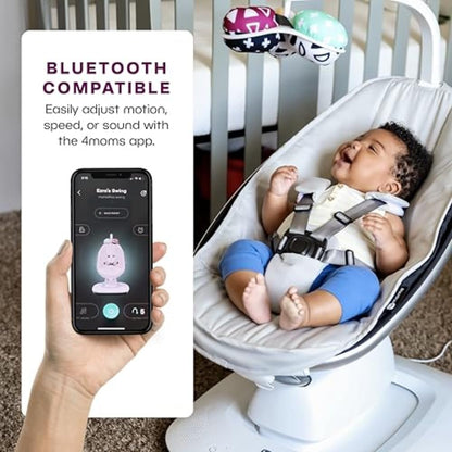 4moms MamaRoo Multi-Motion Baby Swing, Bluetooth Enabled with 5 Unique Motions, Grey