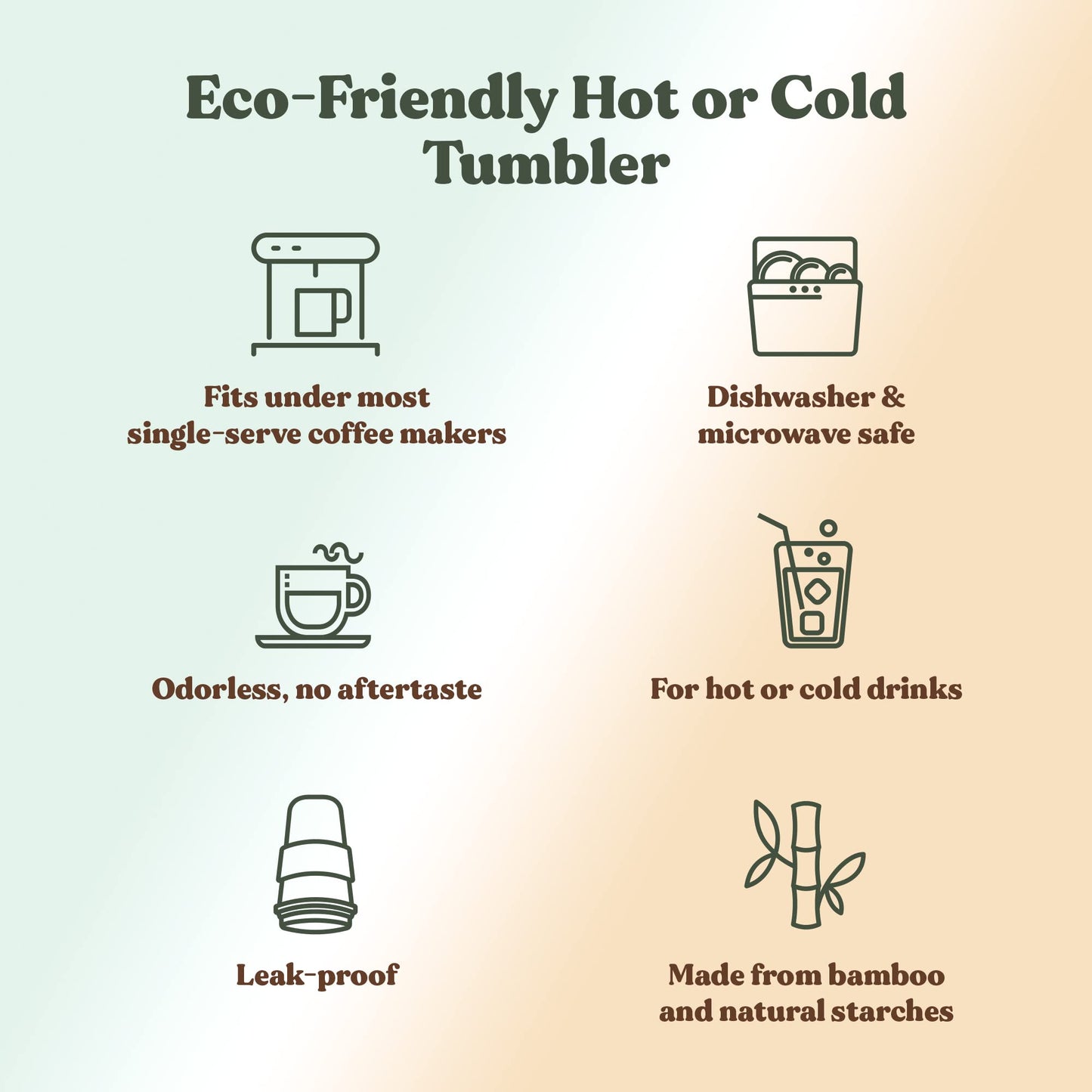 FEBU Plant-Based Reusable Coffee Cup with Lid and Sleeve | 16oz, Moon Black | Portable Travel Mug made from Bamboo | Dishwasher Safe, Compostable, Plastic Free with Leak-Proof Screw-on Lid