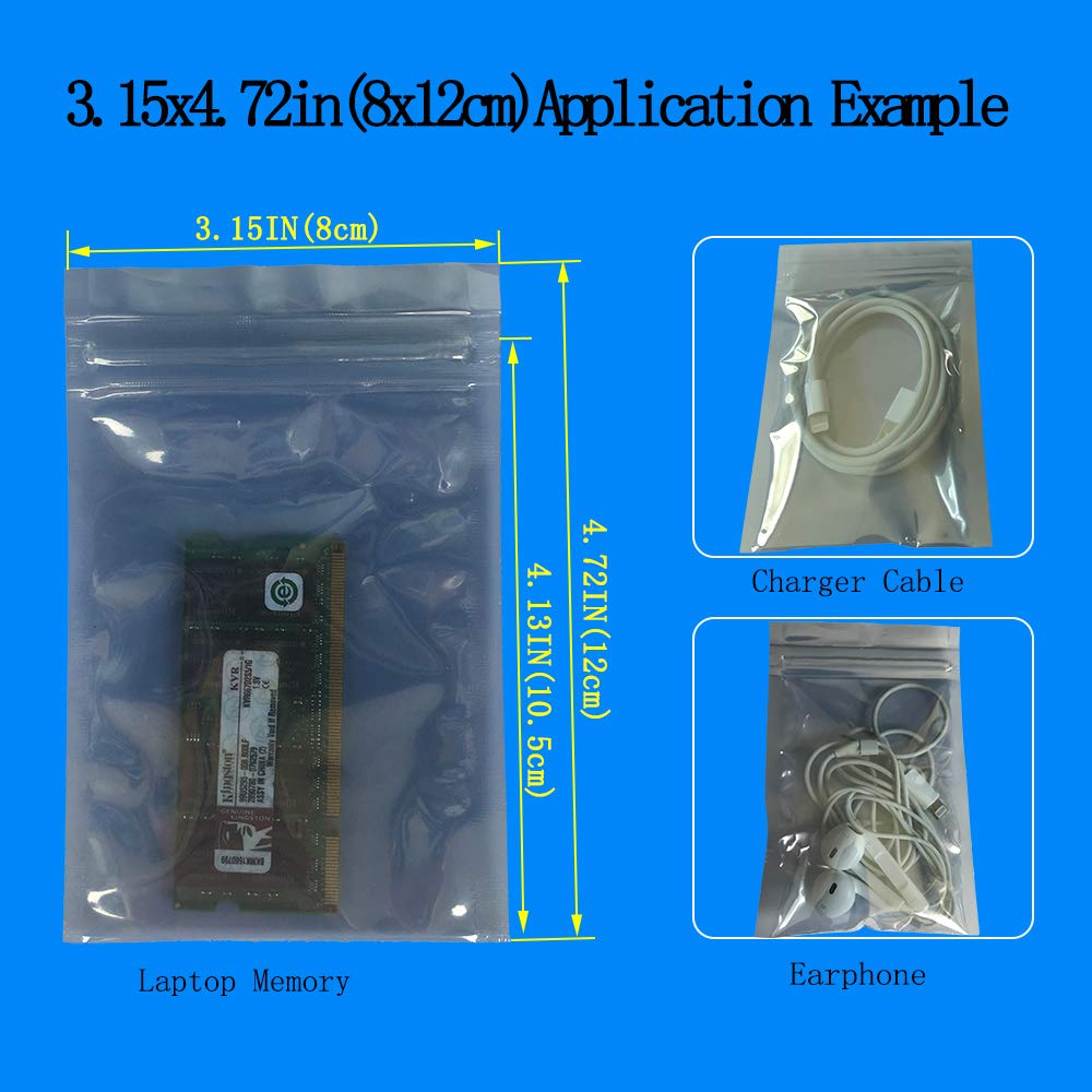 Daarcin Anti Static Bags,ESD Bags,30pcs Mixed Sizes Antistatic Resealable Bag for 3.5 Hard Drive, 2.5 Solid State Drive,with Labels, ESD Shielding Bag for Varieties of Electronic Device