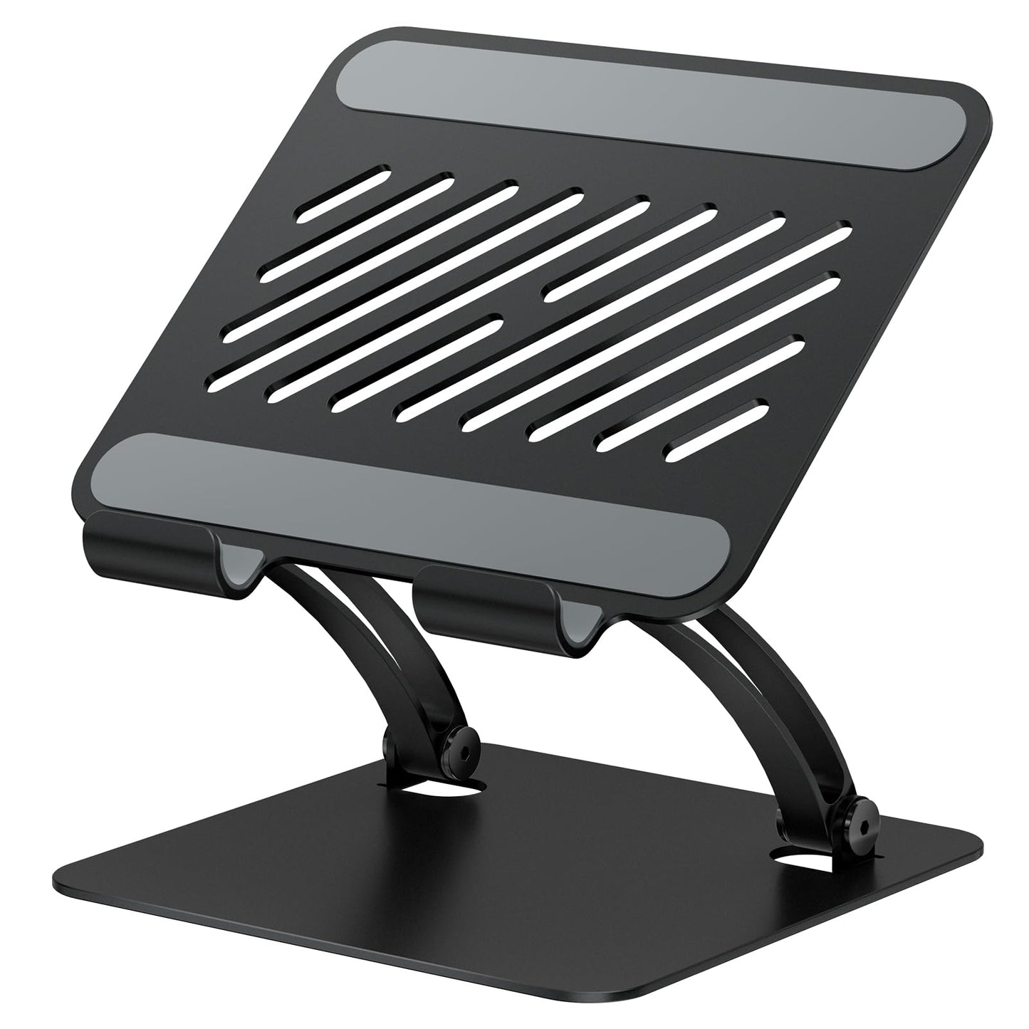 tounee Tablet Holder Stand, Dual Rod Adjustable Aluminum Desktop Stand, Compatible with 4-15.9" iPads, Surface Tablets, Portable Monitor, Kindle and More (Black)