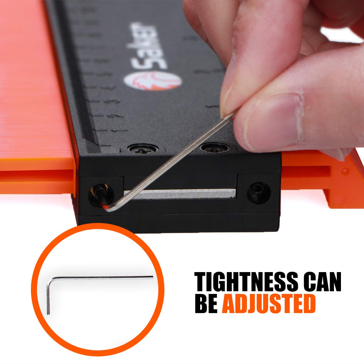 Saker Contour Gauge Duplication-Adjustable Lock-Precisely Copy Irregular Shape-Irregular Woodworking Tracing-Must Have Tool Christmas Gifts for DIY Handyman Men Husband Dad 10 Inch+5 Inch