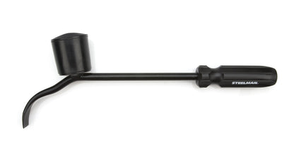 Steelman Hubcap Remover Tool for Auto Mechanics, Heavy-Duty Steel, Large Rubber Hammer Face, Wide Prying Blade, Secure Grip