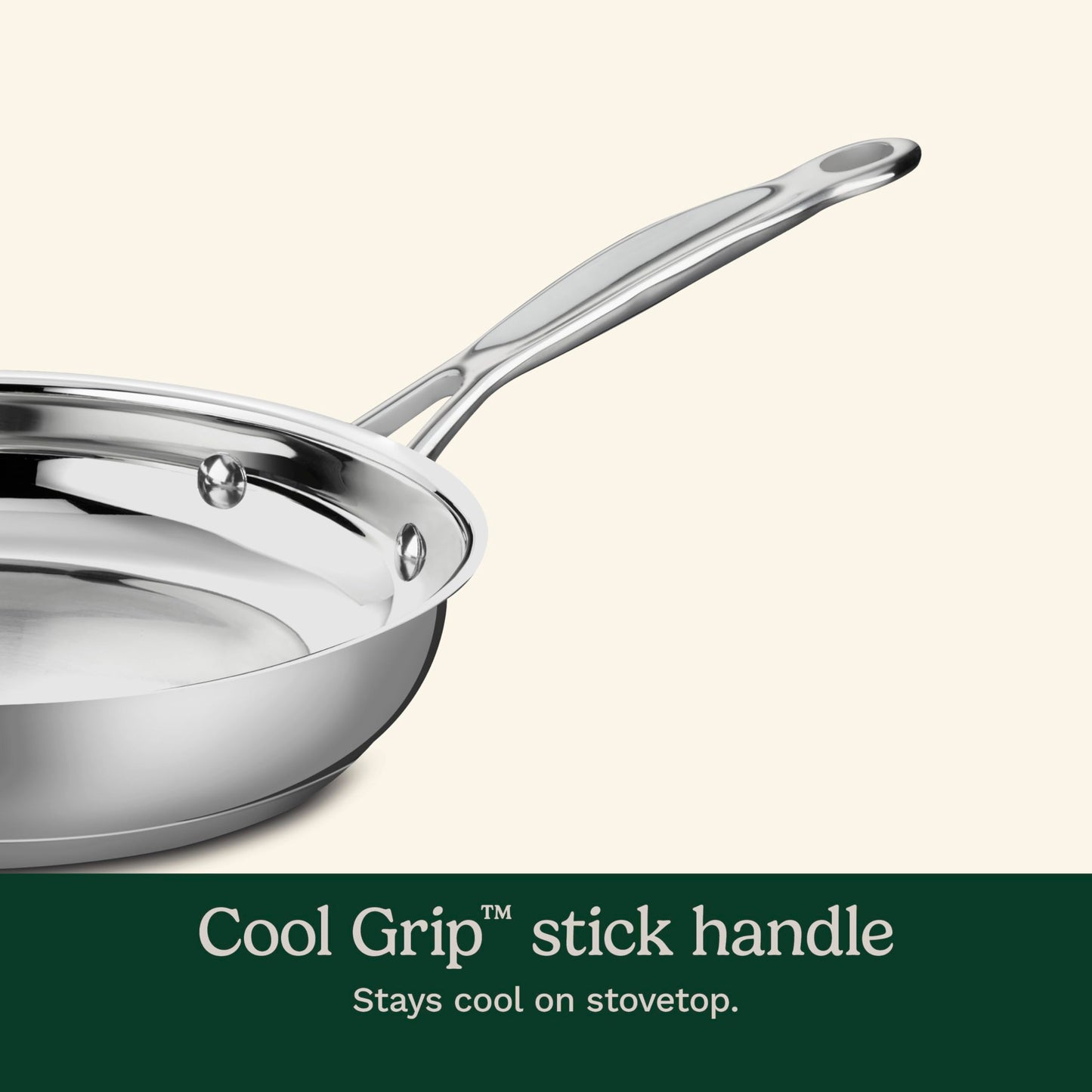 Cuisinart 722-20 8-Inch Chef's-Classic-Stainless-Cookware-Collection, 8", Open Skillet