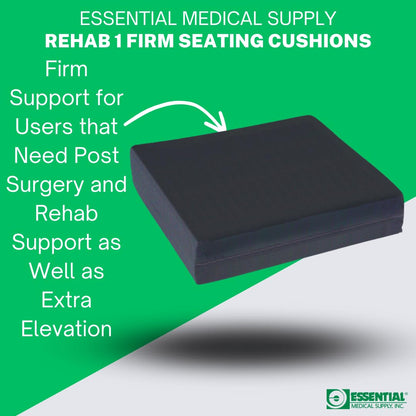Essential Medical Supply Rehab 1 Foam Cushion - Extra Thick Seat Cushion for Office Chair, Wheelchair, and Car - Provides Additional Support and Pain Relief for Seniors - 18" x 16" x 4"