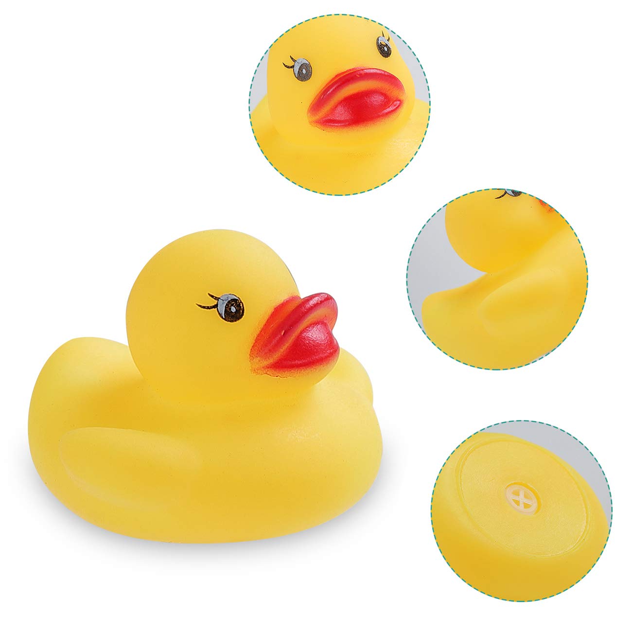 Rubber Duck Bath Toys 50PCS Mini Ducks Bulk for Kids Baby Shower Decorations Birthday Party Favors Gift Classroom Summer Beach Pool Activity Carnival Game