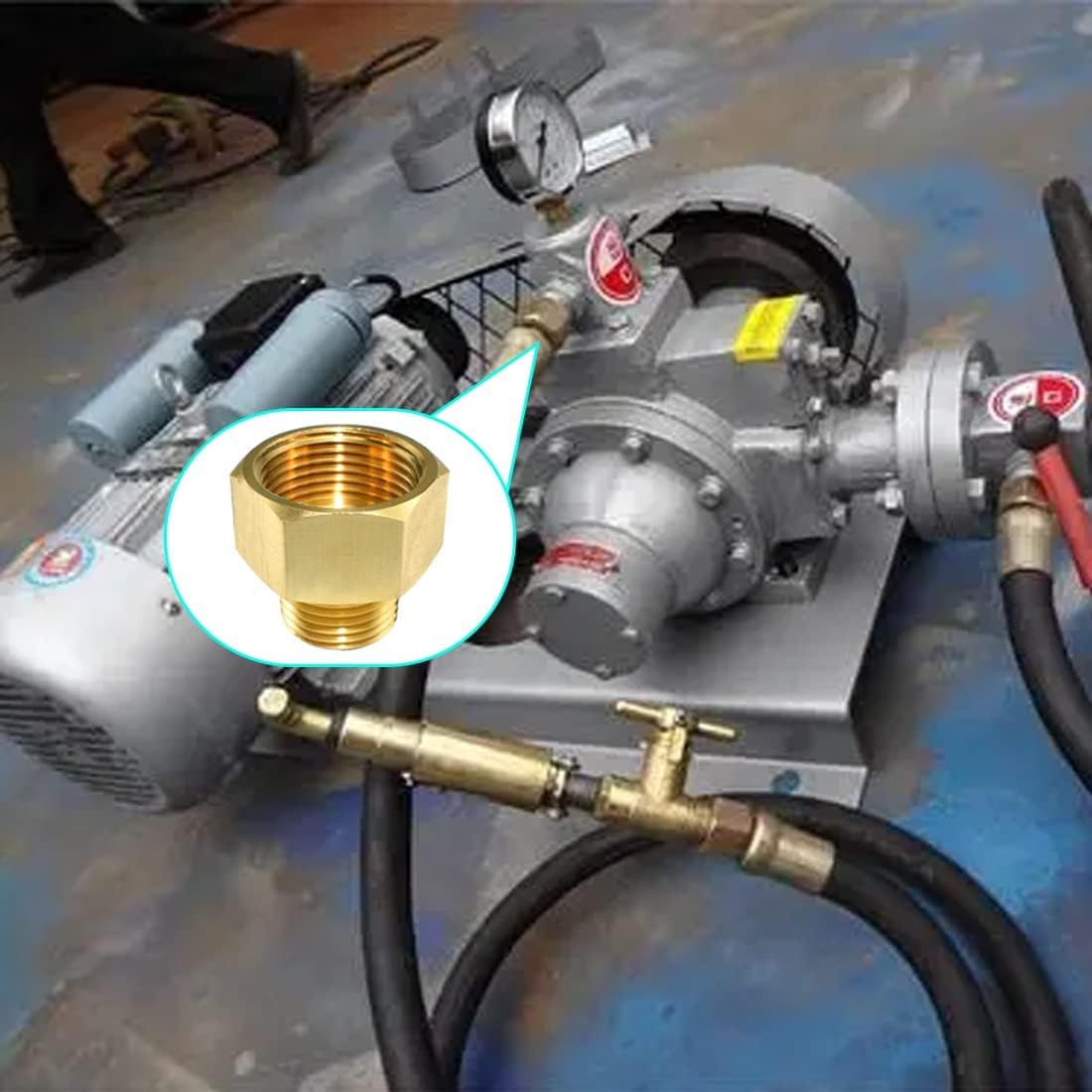 SDTC Tech 2-Pack Brass Pipe Fitting 1/4 NPT Thread Male to 1/2 NPT Thread Female Reducer Adapter, Brass Pipe Extension Connectors