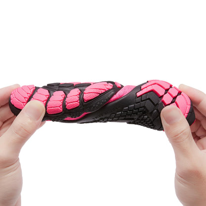 Racqua Girls Water Shoes - Quick Dry Barefoot Swim Aqua Lightweight Beach Boating Surfing Water Parks Outdoor Sport - Little Kid Rose 13