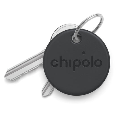 Chipolo ONE Spot - 4 Pack - Finder, Bluetooth Tracker - Works with The Apple Find My app (only for iOS) (Almost Black)