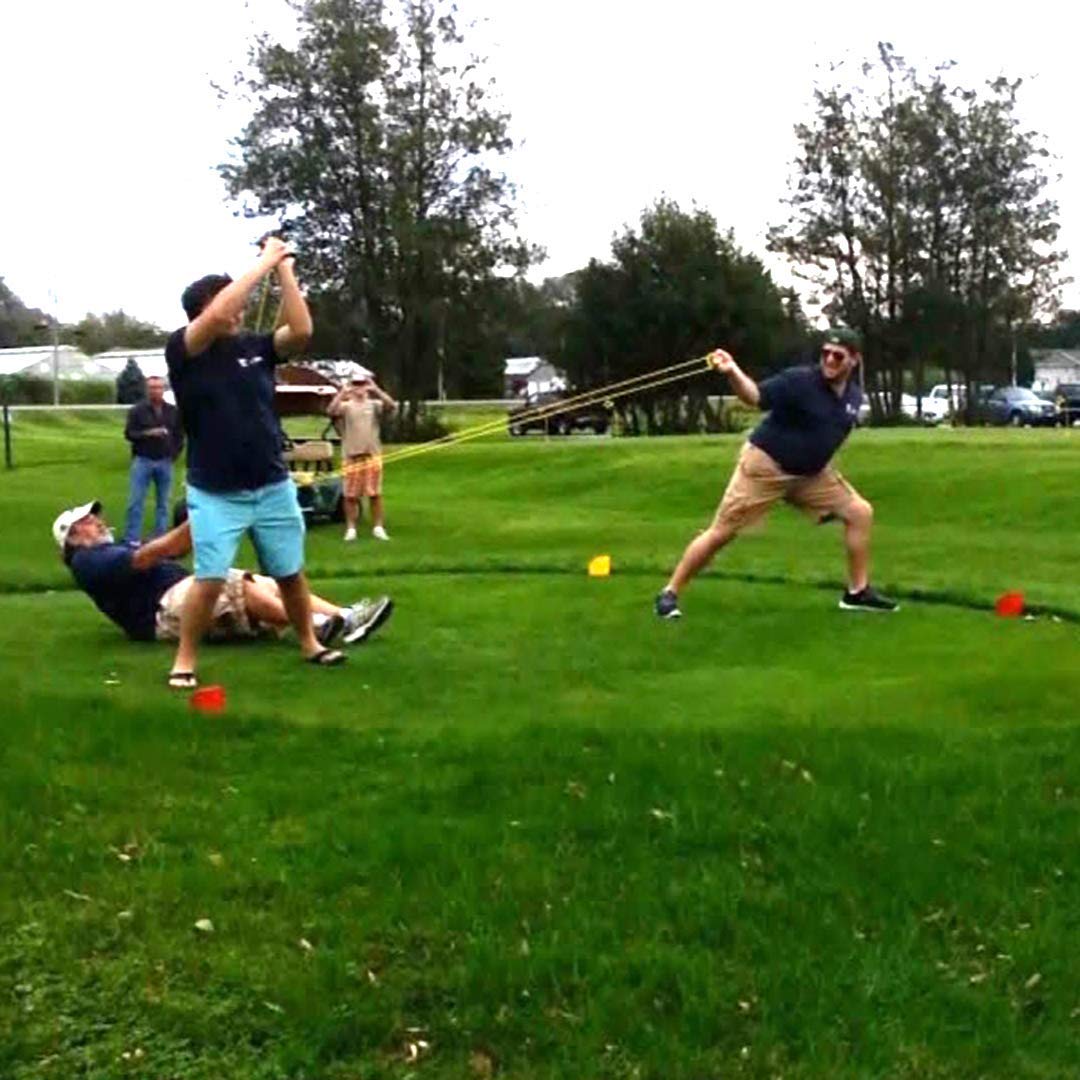 Water Balloons Launcher 500 Yard Toys 3 Person T Shirt Launcher Slingshot Water Ballons, The Heavy Duty Football Potato Launcher Giant Sling shots for Adults