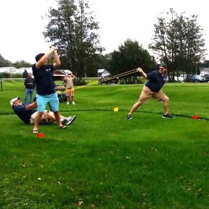 Water Balloons Launcher 500 Yard Toys 3 Person T Shirt Launcher Slingshot Water Ballons, The Heavy Duty Football Potato Launcher Giant Sling shots for Adults