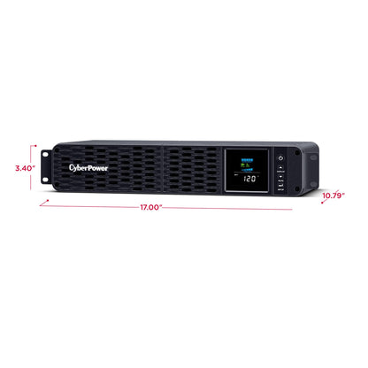 CyberPower CP2000PFCRM2U PFC Sinewave UPS Battery Backup and Surge Protector, 2000VA/1200W, 8 Outlets, AVR, Short Depth 2U Rackmount; UL Certified