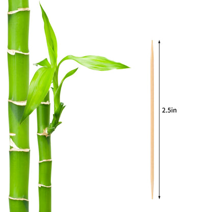 Damuzhi 1000 Count Bamboo Toothpicks Barbecue, Fruits And Teeth Cleaning - Round Double-Pointed Wooden Toothpicks, For Appetizers,Olives