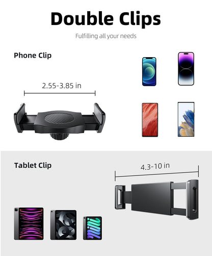 Weilisi Heavy Duty Tablet Tripod Stand 82” Tall, Floor Stand with Remote and Adjustable Gooseneck for Watching/Stream/Recording, Tripod for iPad Pro 12.9”/Kindle/iPhone, and All 4.5-13” Tablet/Phone