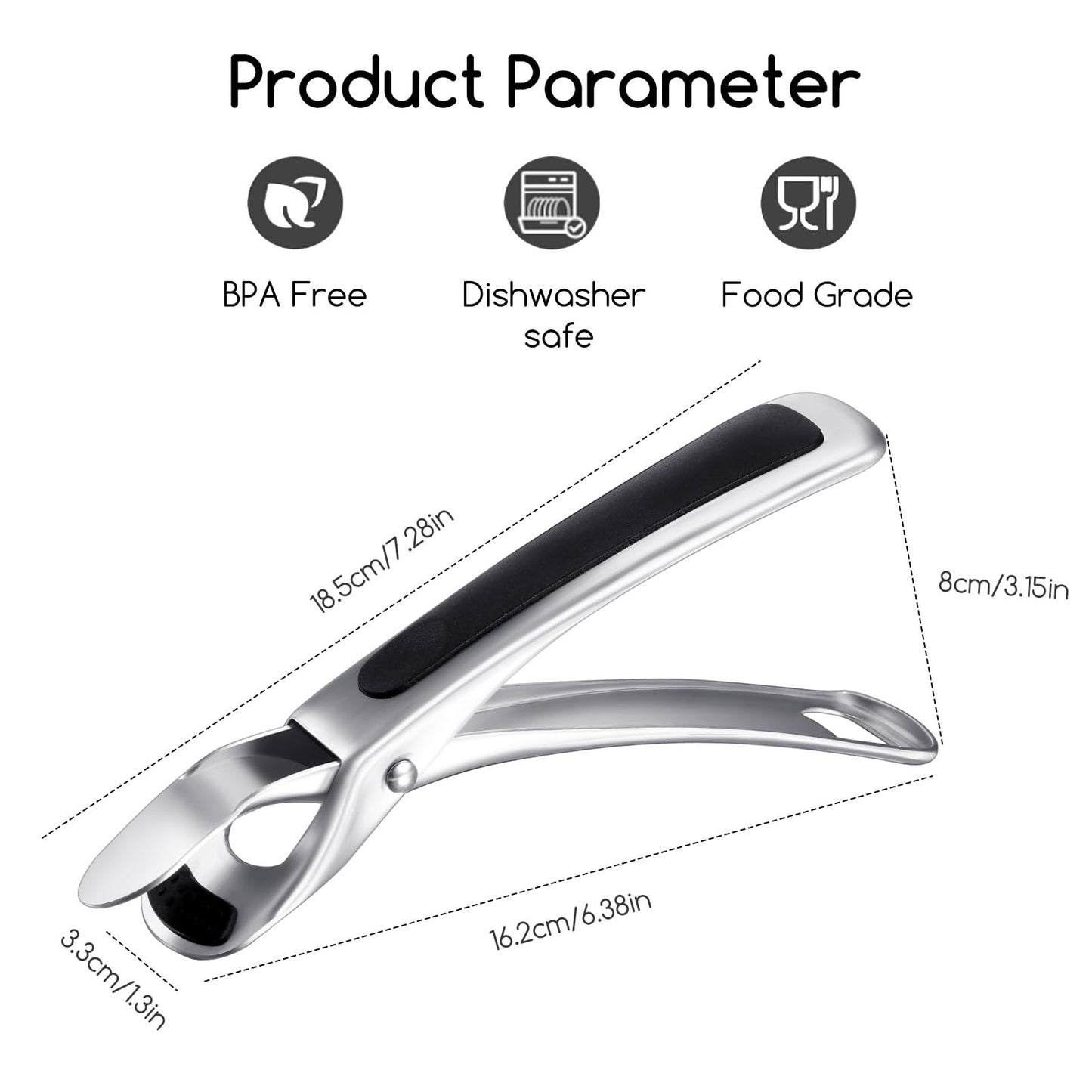 SOLEADER Plate Gripper Compatible With Instant Pot Accessories, Air Fryer Pans Gripper, Hot Plate Bowl Retriever For Egg Custard For Jidangeng, For Microwave Toaster Oven Steamer, Pack of Two