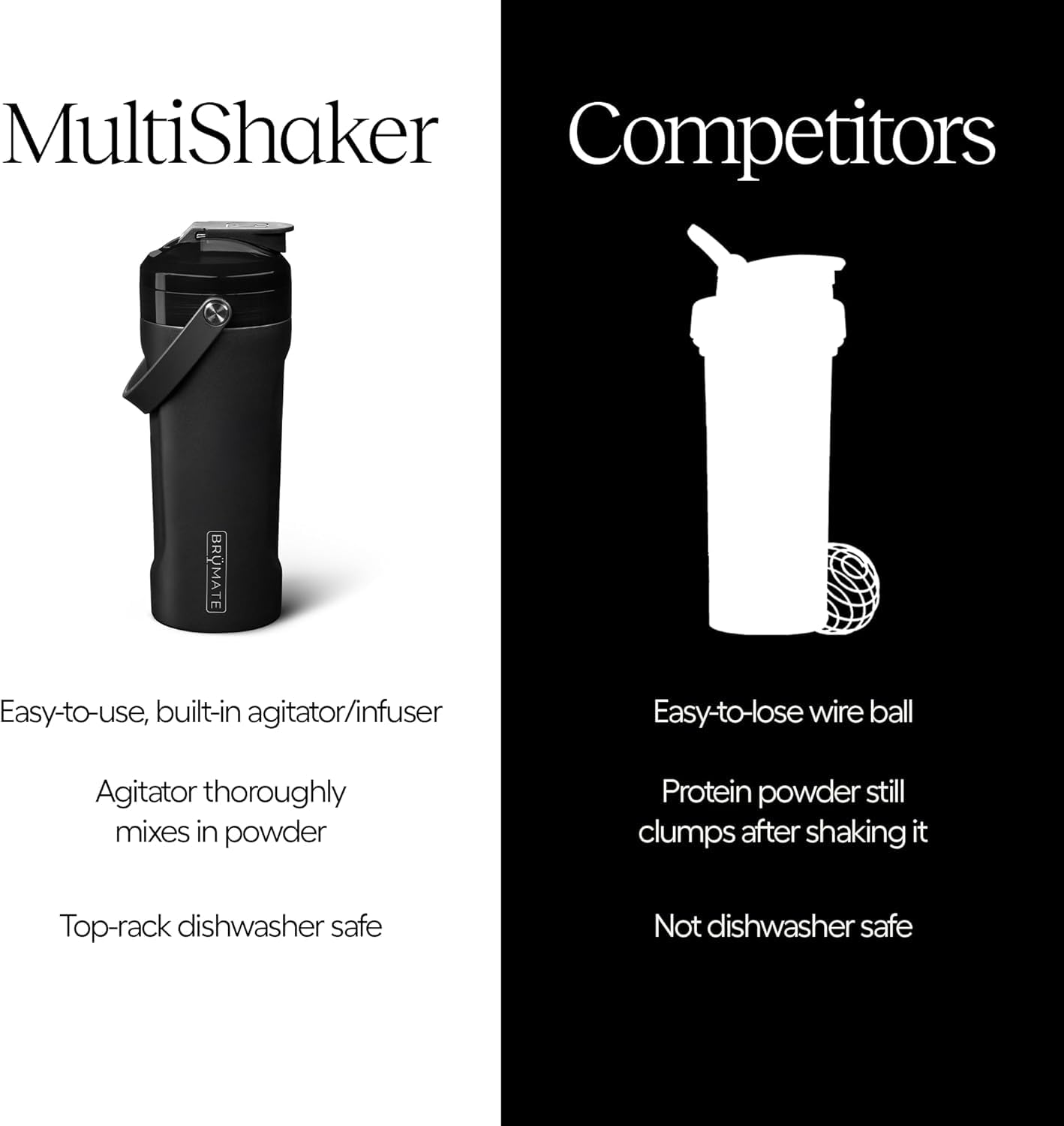 BrüMate MultiShaker Bottle | 100% Leakproof Insulated Stainless Steel Shaker Bottle | Protein Shaker Bottle, and Pre Workout Bottle for the Gym | 26oz (Rose Taupe)