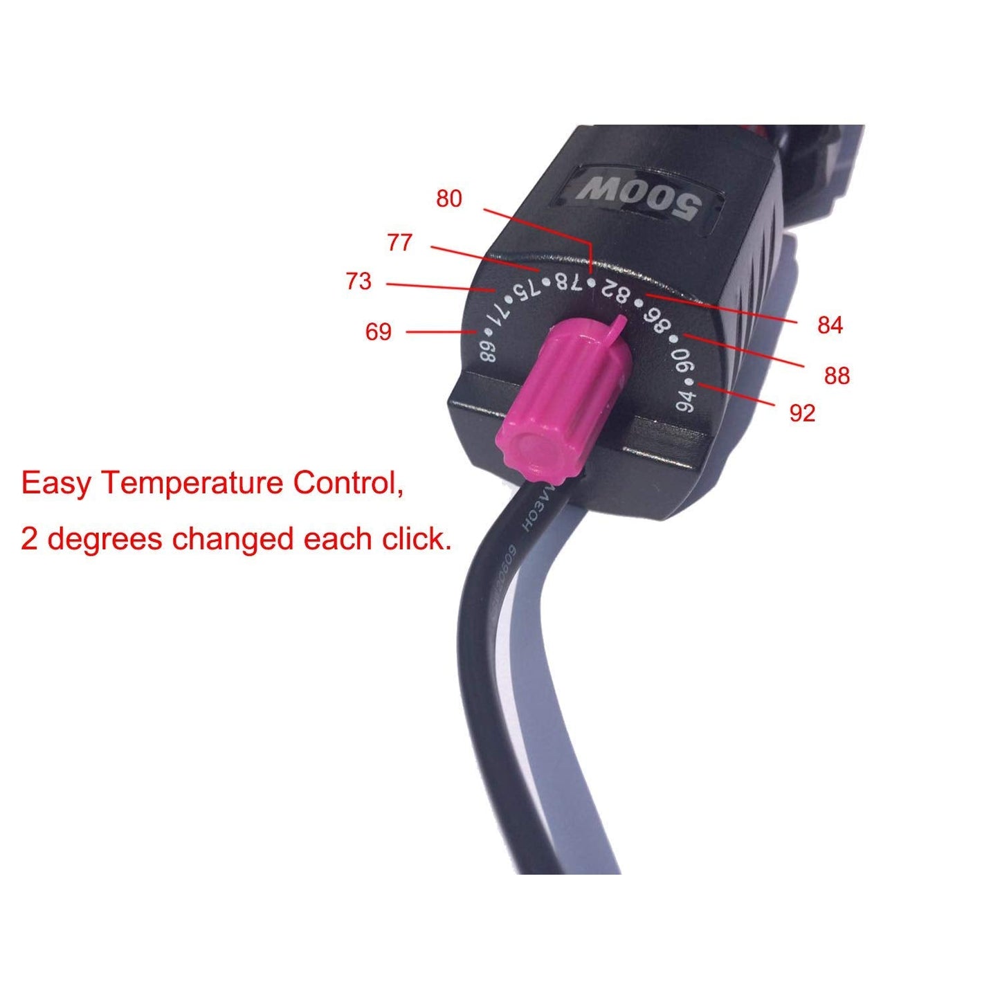 ZHGSERVU 100W/300W/500W Aquarium Heater Submersible 10-90 Gallon 300 Watt Fish Tank Heater with Durable Quartz Glass Protective Sleeve Auto Thermostat for Fresh Water and Salt Water