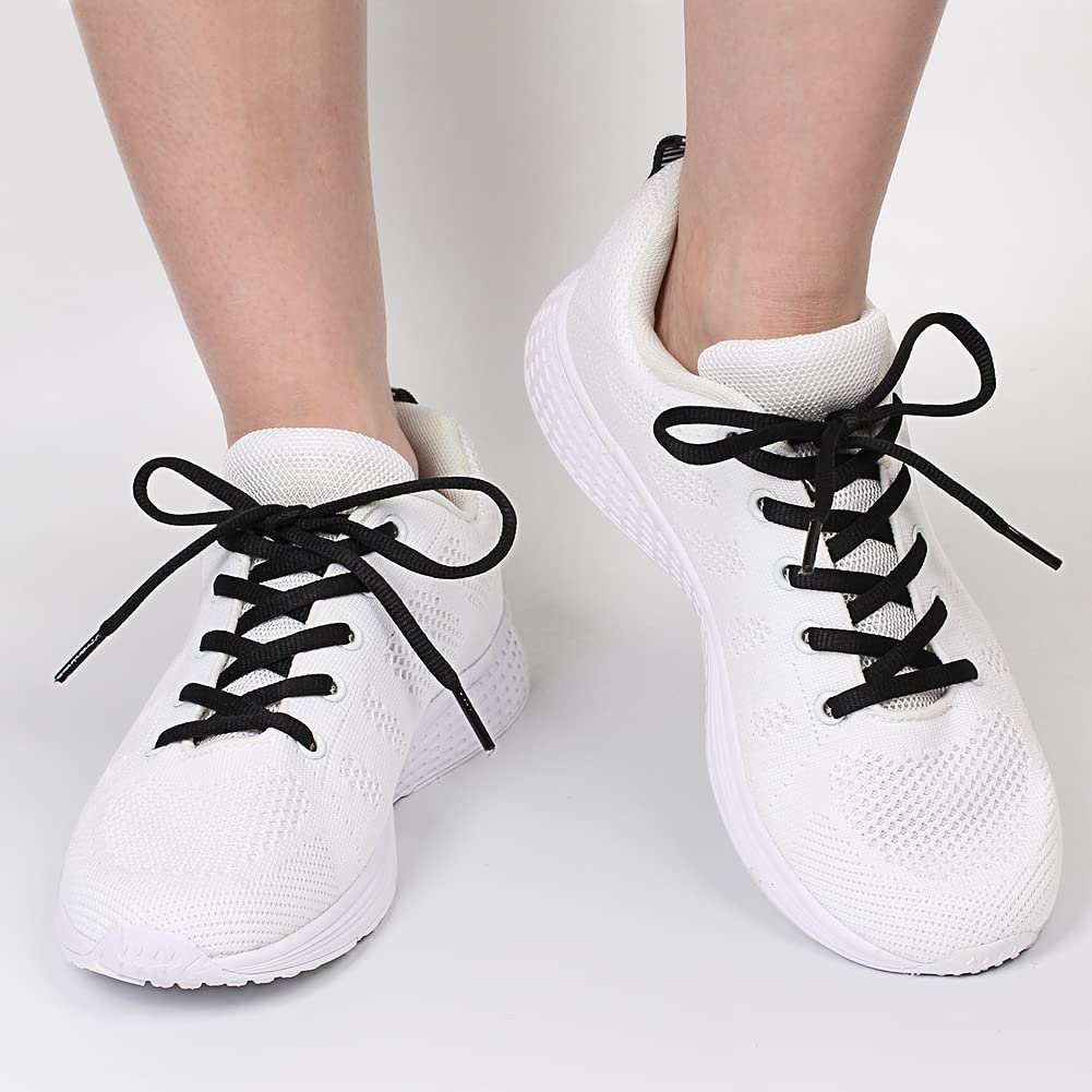 UpUGo 3 Pair Oval Shoe Laces, Half Round 1/4" Shoelaces for Athletic Running Sneakers Shoes Boot Strings