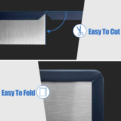 Rubber Edge Trim, Self-Adhesive Rubber Edge Trim, Edge Protector for Sheet Metal, EPDM Material, Fit 1/16"(1.6mm), Length 10Ft, Black Color, U Channel Edge Trim