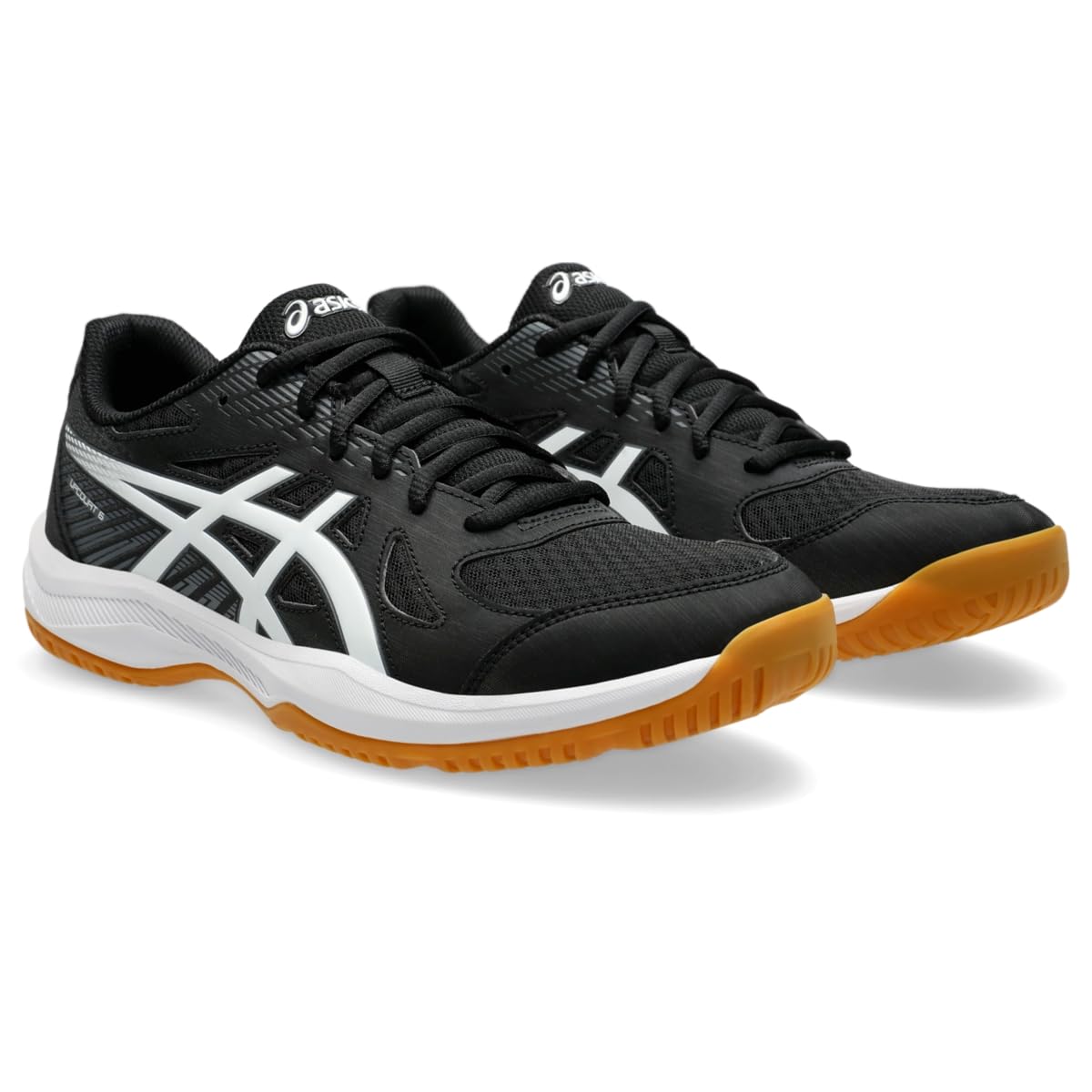 ASICS Men's Upcourt 6 Volleyball Shoes, 10.5, Black/White