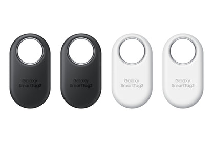 Samsung SmartTag2 (2023) Bluetooth + UWB, IP67 Water and Dust Resistant, Findable via App, 1.5 Year Battery Life (4-Pack) - Black/White (Global Edition, No US Warranty)