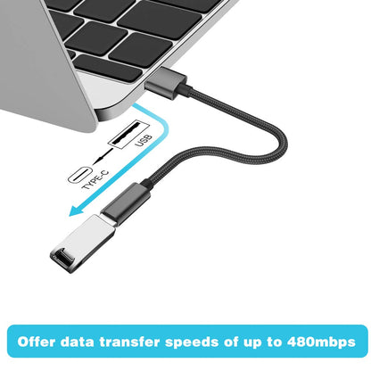 USB C Female to USB Male Adapter (2-Pack),Type C to USB A Charger Cable Adapter, Compatible with iPhone 16 15 15 Pro Max,iPad 2018,Samsung Galaxy Note 10 S22 S21 S20+ Plus Ultra,Google Pixel 4 3