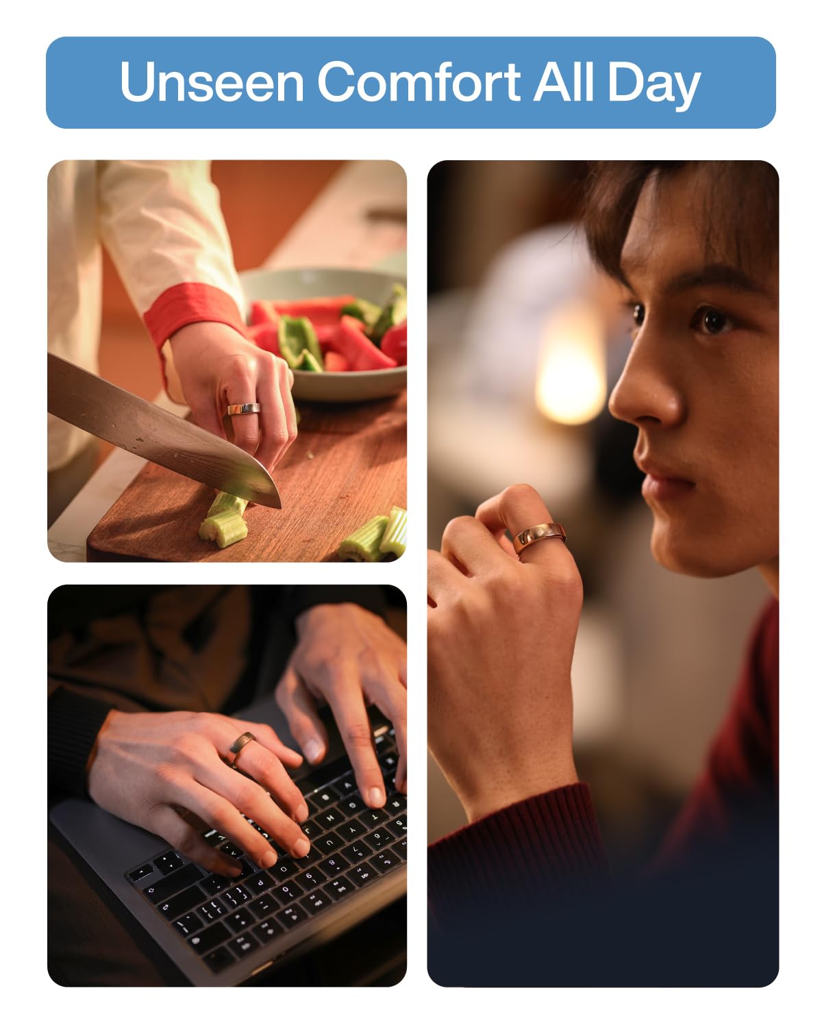 RingConn Gen 2 Air, Ultra-Thin AI Smart Ring, 10-Day Battery Life, Fitness/Sleep/Stress/HR Tracker for Women&Men, No App Fee for Standard Features, iOS & Android Compatible (Size 8, Galaxy Sliver)