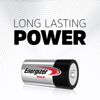 Energizer MAX C Batteries, Premium Alkaline C Cell Batteries (8 Battery Count)