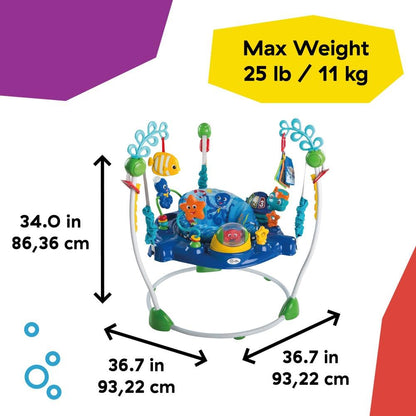 Baby Einstein Neptune's Ocean Discovery Activity Jumper, Ages 6 months +, Max weight 25 lbs., Unisex