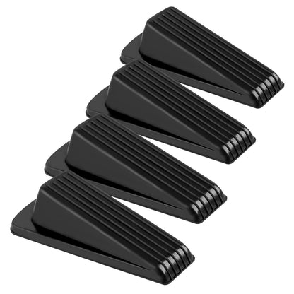 4 Pack Door Stoppers for Bottom of Door, Rubber Door Stopper Wedge, Sturdy Stackable Door Stops for Floor